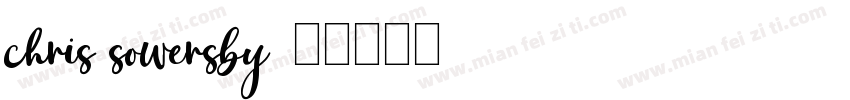 chris sowersby字体转换